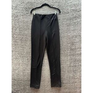 Filling Pieces High Rise Elastic Waist Pleated Leggings Black Women Size S/M